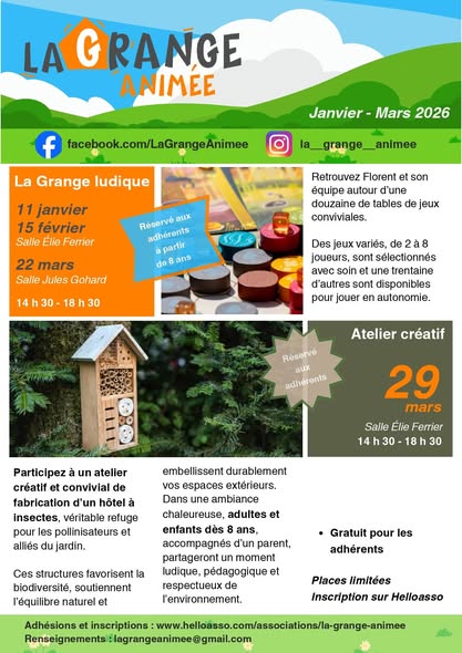 Programme Janvier à Mars 2026 — page 1
